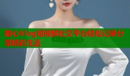 糖心Vlog短视频社交平台轻松记录分享精彩生活