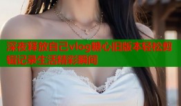 深夜释放自己vlog糖心旧版本轻松剪辑记录生活精彩瞬间