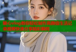 糖心vlog教你轻松制作高颜值生活记录视频快速分享精彩瞬间